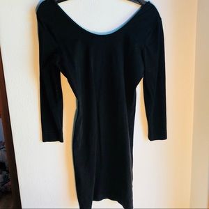 Black F21 Scoop Dress Longsleeve